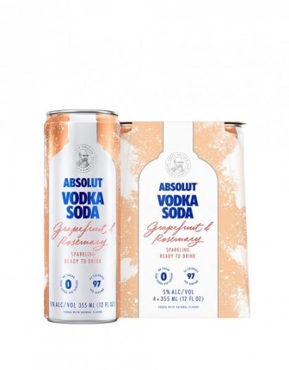 Absolut - Grapefruit & Rosemary Vodka Soda (355ml) (355ml)