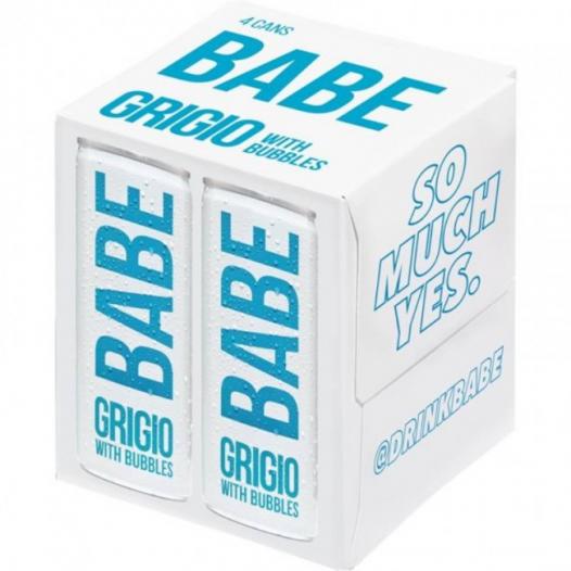 Babe - Grigio with Bubbles (4 pack 250ml cans) (4 pack 250ml cans)