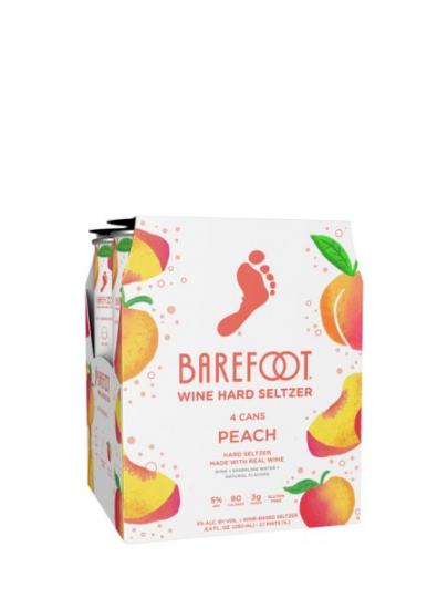 Barefoot - Peach and Nectarine Hard Seltzer (4 pack 250ml cans) (4 pack 250ml cans)
